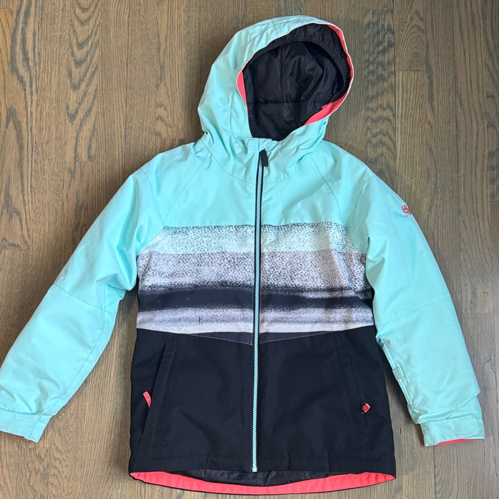 686 Kids Ski/Snowboard Jacket in Aqua and Black